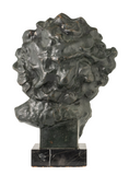 Bronze Bust of Beethoven Signed C. Andrea