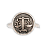 David Andersen Sterling Silver Zodiac Ring Libra Resizable