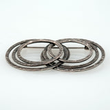 Double Spiral Brooch by Elis Kauppi for Kupitaan Kulta, Finland, Sterling Silver