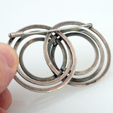 Double Spiral Brooch by Elis Kauppi for Kupitaan Kulta, Finland, Sterling Silver