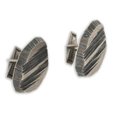 Karl Laine Brutalist 830h Silver Cufflinks, Finland