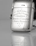 Sterling Silver Vesta Match Safe RMS Steamer Nigeria Coronation Naval History 1902