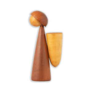 Teak Match Holder by G. Rath Vejle, Denmark, Small