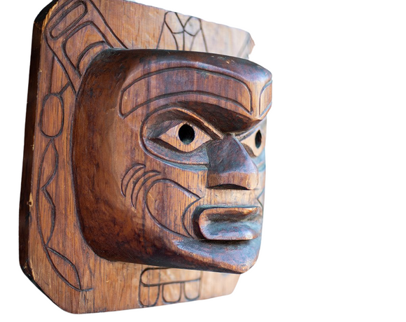 Haida West Coast Cedar Mask Circa 1920